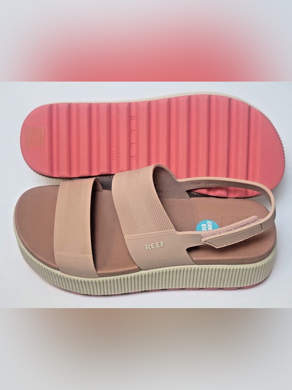 REEF Women's Water Vista Higher in Sunset Coral. Size 7. VGUC - Picture 8 of 8